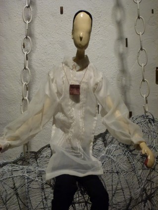 scapulars promise man and barong close up